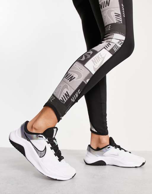 Nike Pro Training 365 high waisted leggings in black and volt