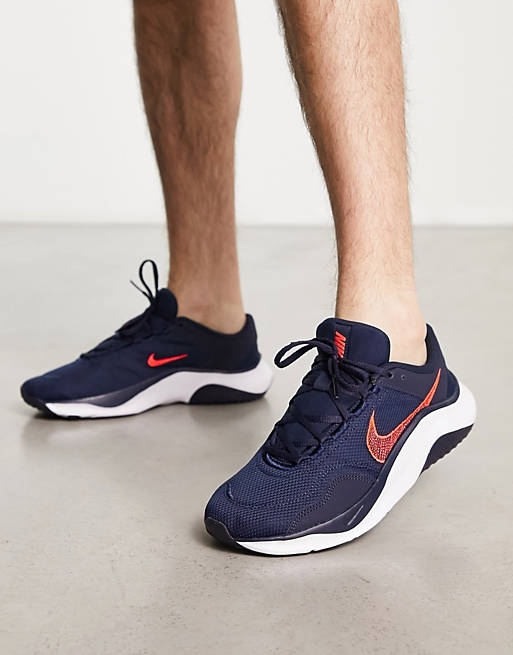 Nike Training Legend Essential trainer in navy and red | ASOS
