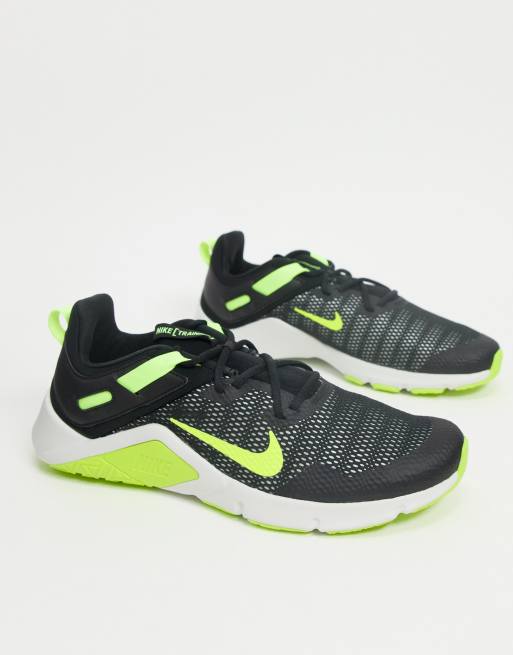 Neon green and black 2024 sneakers