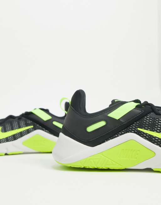 Neon green and black hot sale trainers