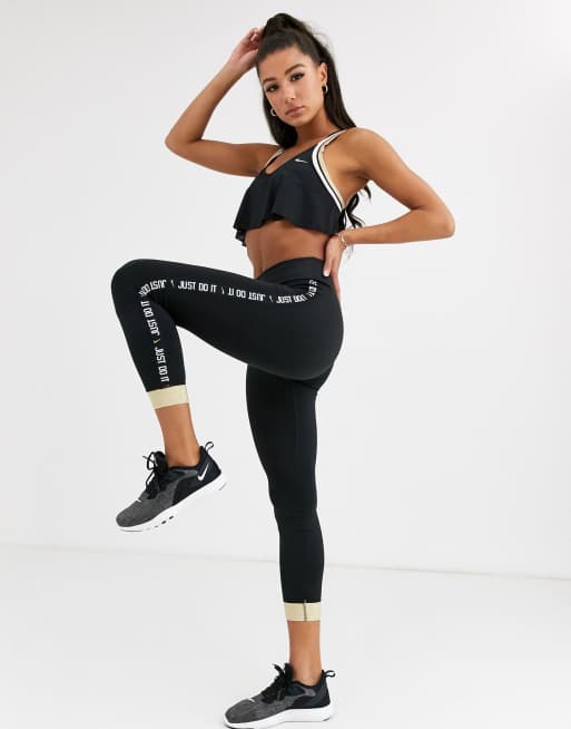 Nike Training Leggings ornement scintillant dor