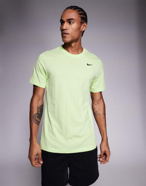 Nike Training – Limonkowozielony T-shirt Dri-FIT z logo - view 1
