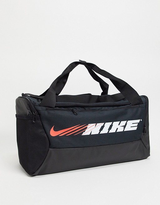 Nike Training logo duffel bag in black