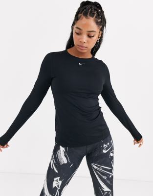 black long sleeve nike top