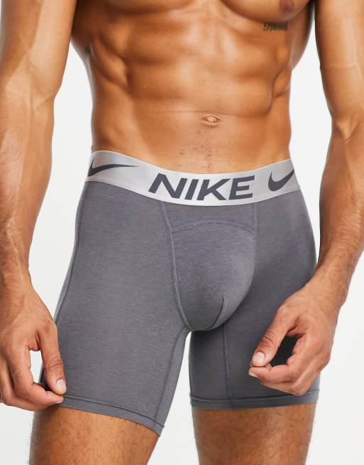 Nike Training - Luxe - Boxer aderenti in cotone e modal colore grigio