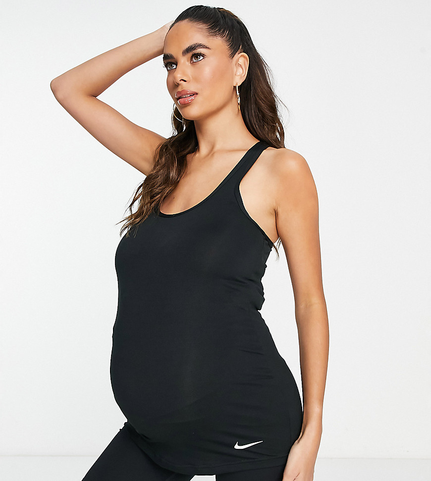 Nike Training Maternity Dri-FIT tank top in black