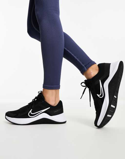 Nike Air all over logo leggings in black, ASOS