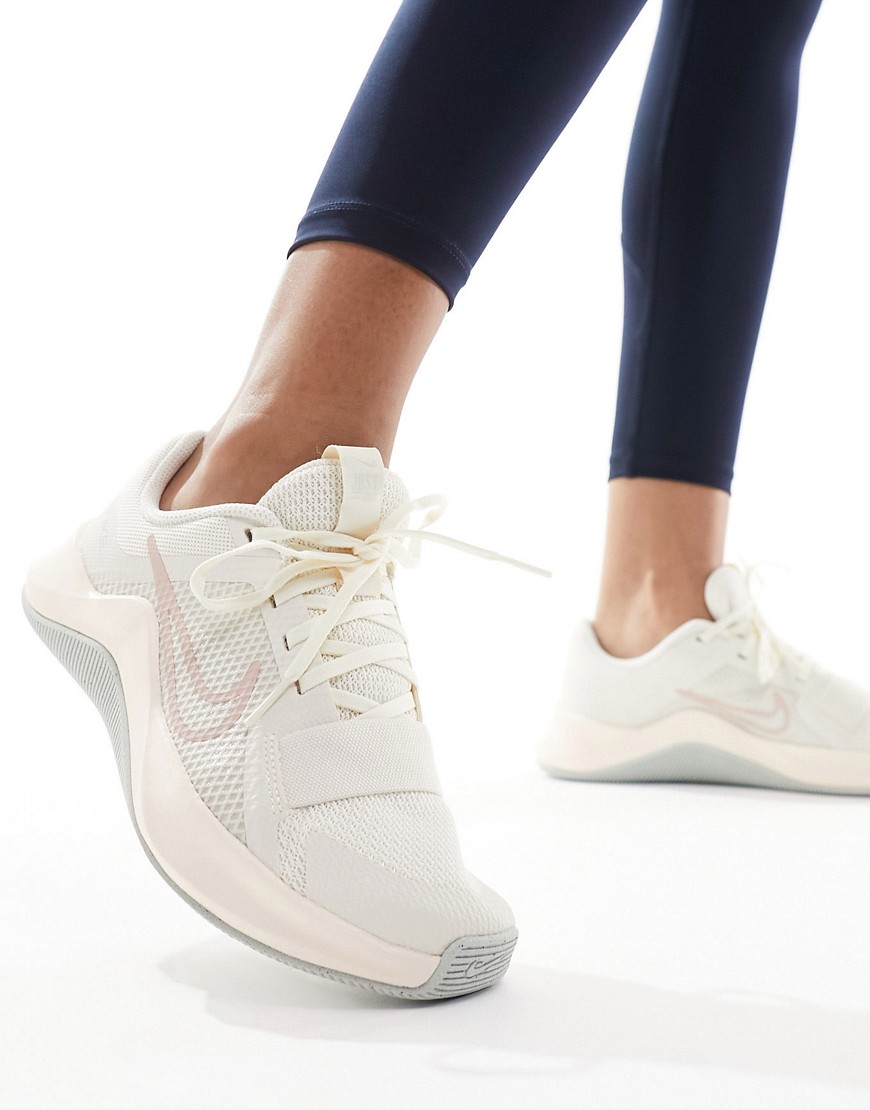 Nike Training MC 2 trainer in off white and pale pink