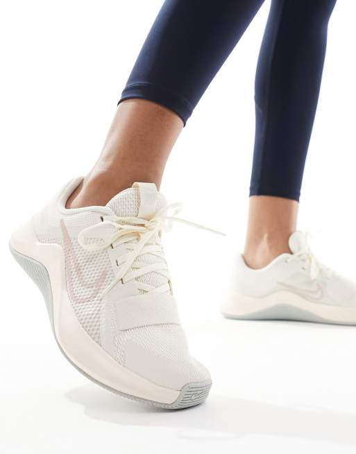 Nike Training MC 2 trainer in off white and pale pink ASOS