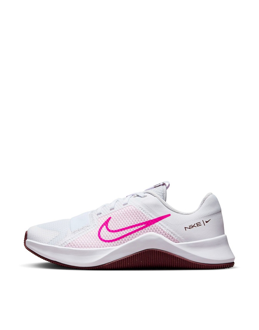 Nike Training MC 2 trainer in white and fierce pink