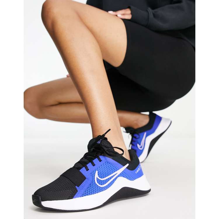 Blue and 2025 black nike trainers