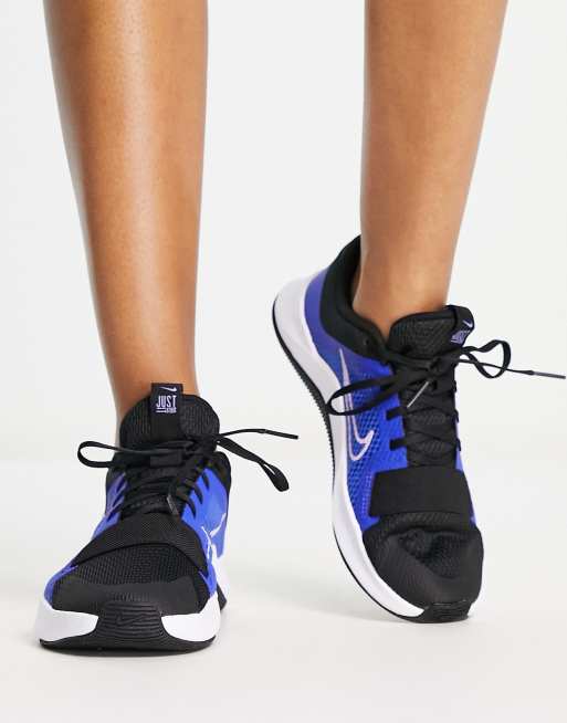 Nike blue hot sale and black trainers