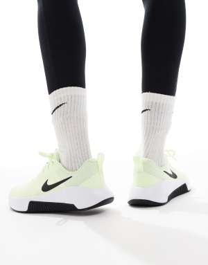 Nike Training MC 3 trainers in lime green and white