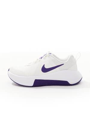 Nike Training MC 3 trainers in white and purple