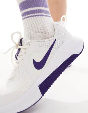 Nike Training MC 3 trainers in white and purple