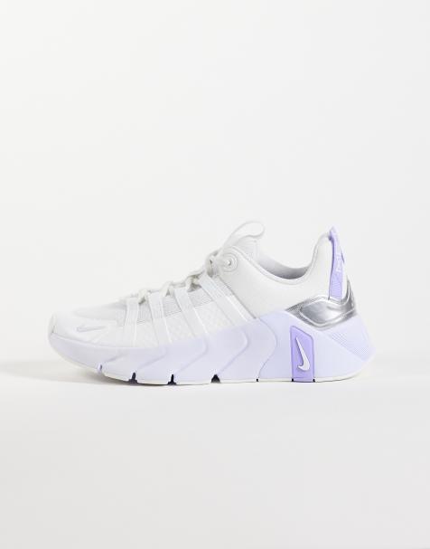Nike Training Metcon 7 trainers in white and purple - view 1