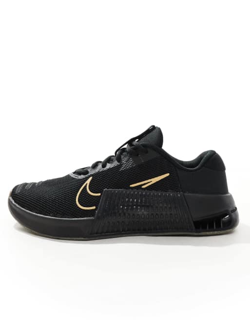 Nike Training Metcon 9 sneakers in black and gold ASOS