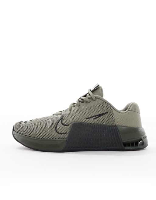 Nike Training Metcon 9 sneakers in gray and khaki