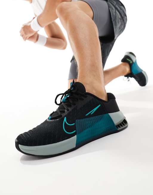 Nike Training Metcon 9 trainer in black and teal ASOS