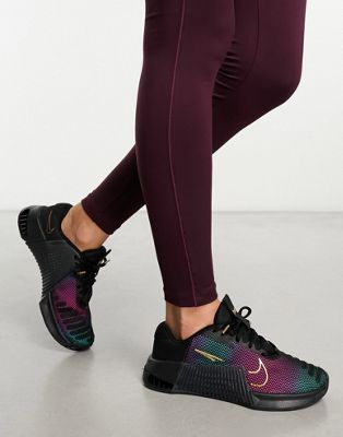 Nike Training Metcon 9 trainers in black and pink metallic - ASOS Price Checker