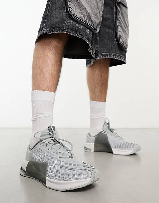 Nike Training Metcon 9 trainers in white and grey | ASOS