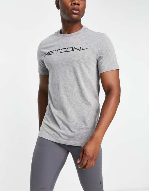 Nike Training Metcon Dri FIT graphic t shirt in grey