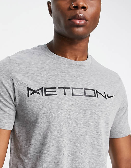 geestelijke gezondheid moeder beroerte Nike Training Metcon Dri-FIT graphic t-shirt in grey | ASOS
