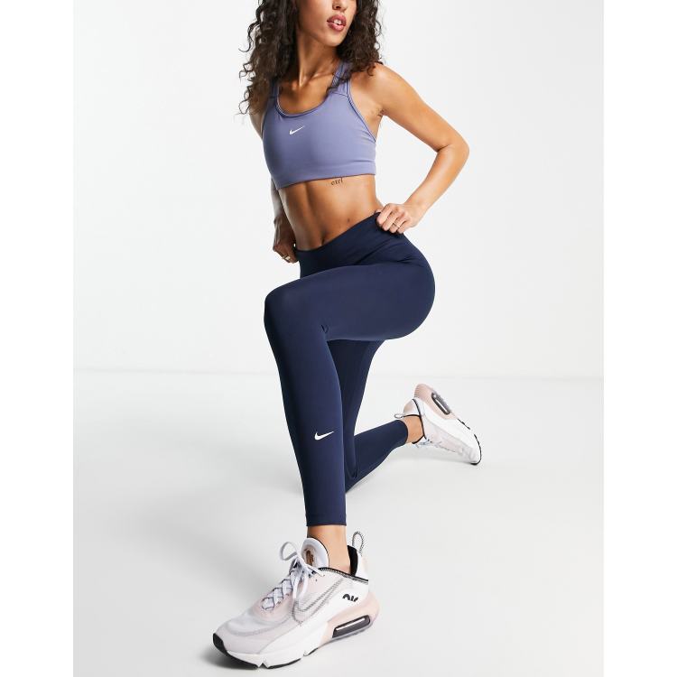 Buy Nike Navy Blue One DriFIT Mid Rise Colour Blocked Leggings from Next  Luxembourg