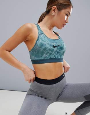 nike training power leggings in mint tulle mesh