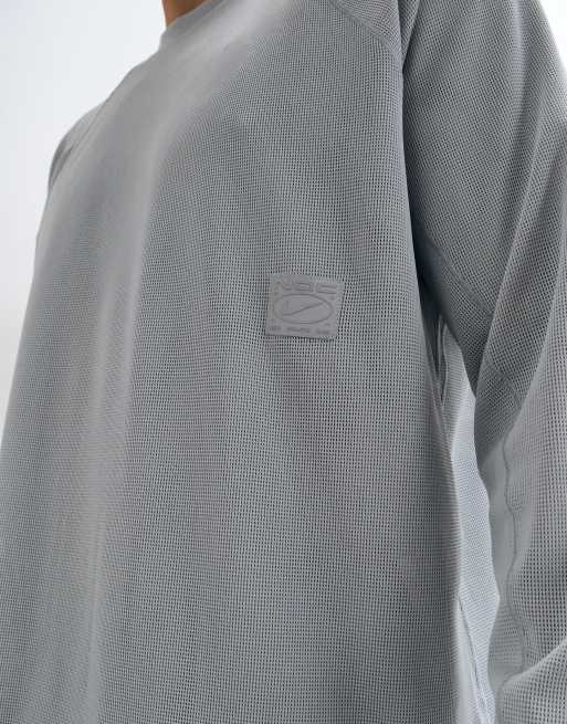 Nike Training NAC Dri-FIT long sleeve mesh top in grey, 5 of 5