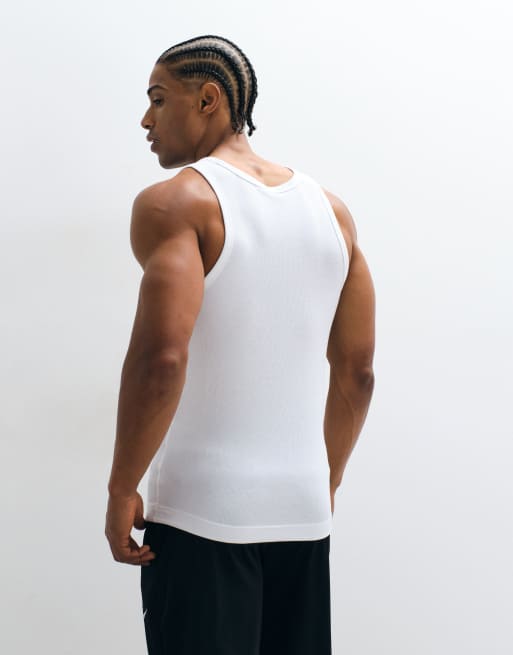Nike Training NAC Dri-FIT ribbed tank in white, 5 of 5