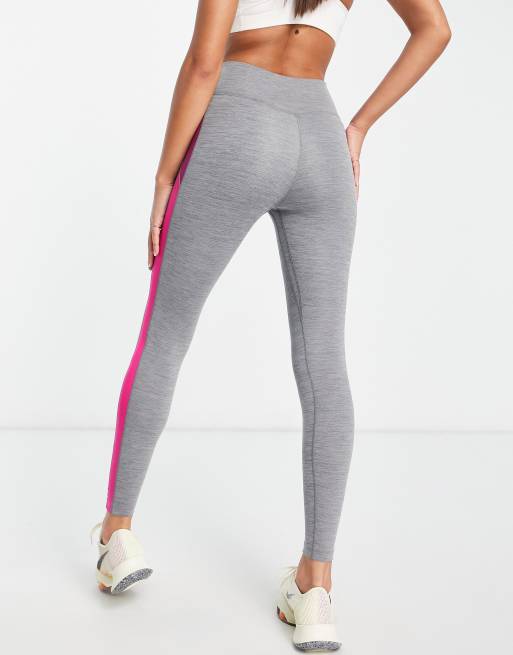 Nike Training One colour block leggings in grey