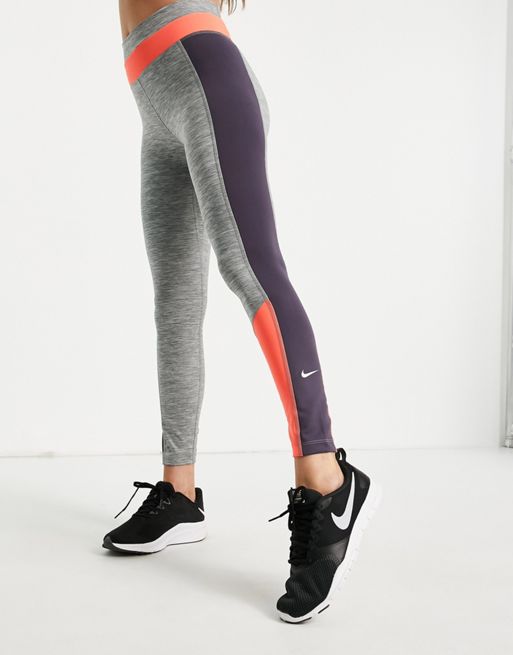 Nike One Tight 7/8 Colorblock Black/Grey –