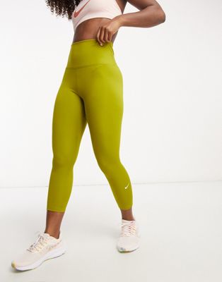 Nike Training One crop leggings in green