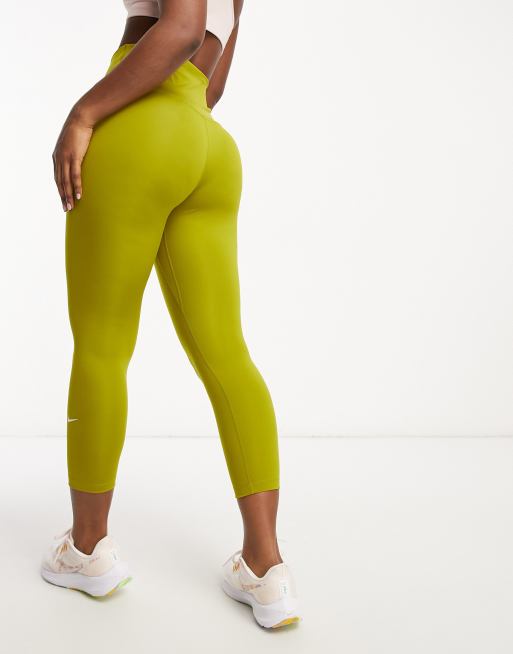 Nike Performance FAST CROP - Leggings - oil green/green - Zalando.de