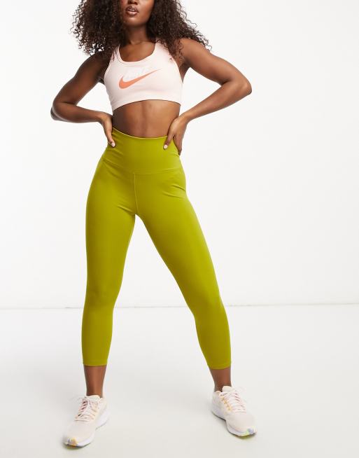 Nike neon yellow store leggings