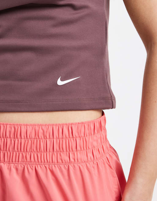 Nike Training - One - Débardeur torsadé en tissu Dri-FIT - Violet foncé, 3 de 4