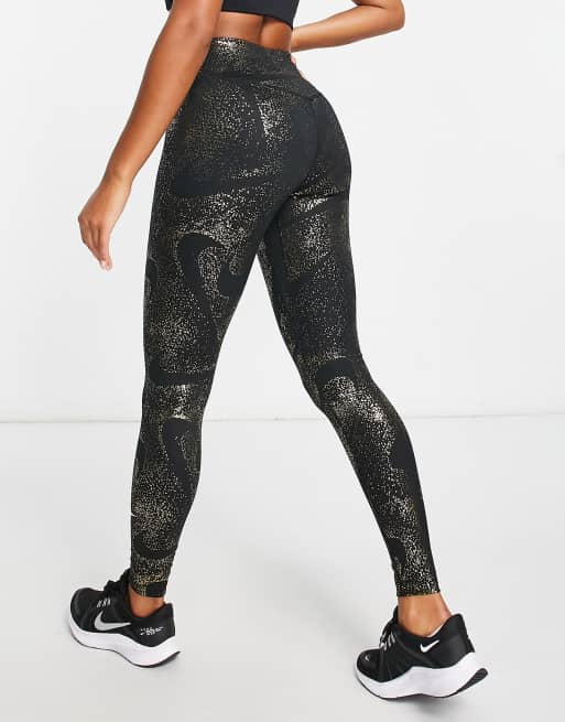 Nike Pro Training Sparkle leggings in black