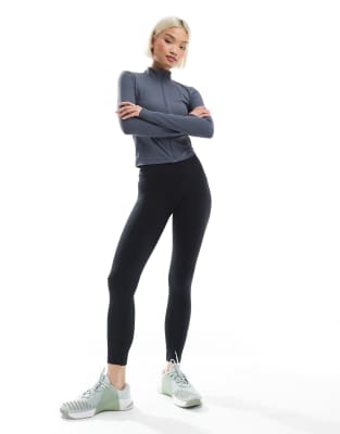 Nike Training - One Dri-FIT - 7/8-Leggings in Schwarz mit hohem Bund