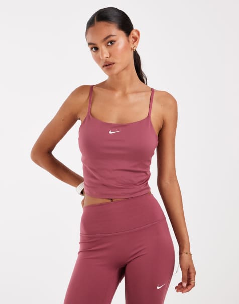 Nike Training One Dri-FIT bra tank top in pink - view 1