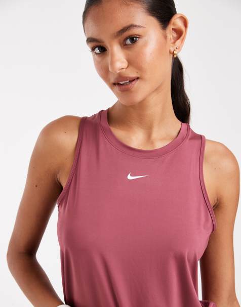 Nike Training One Dri-FIT camiseta sin mangas clásica en rosa - view 1