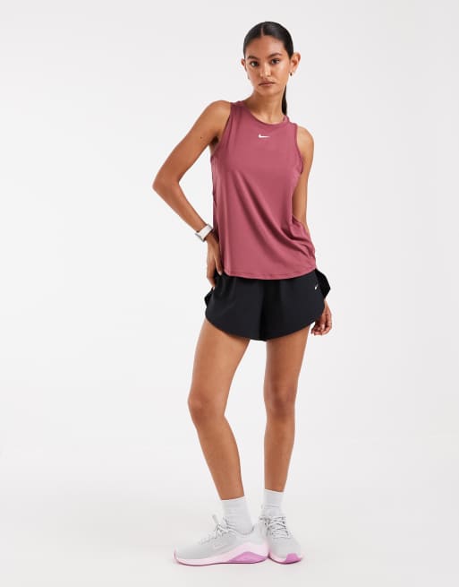 Nike Training One Dri-FIT canotta classica rosa, 2 di 4