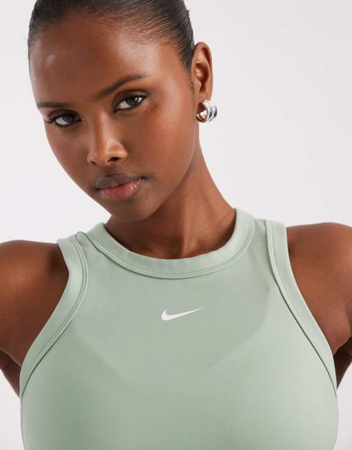 Nike Training - One Dri-FIT - Canotta verde taglio corto