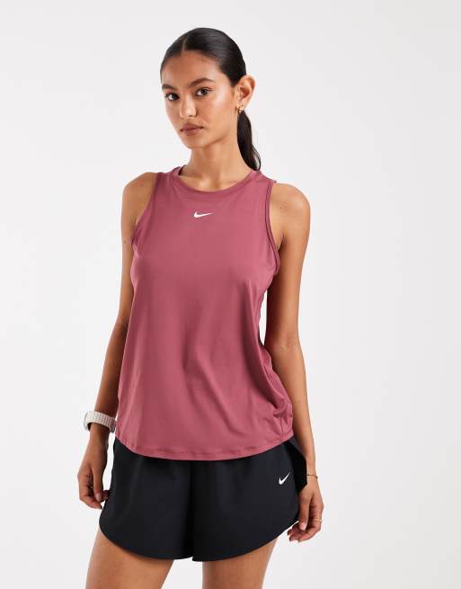 Nike Training One Dri-FIT classic tank in pink, 3 of 4
