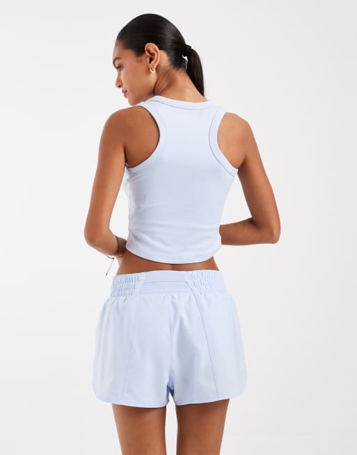 Nike Training One Dri-FIT cropped vest in blue, 4 of 4