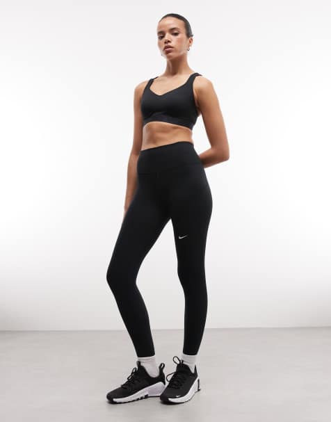 Nike Training – One Dri-FIT – Czarne legginsy 7/8 z podwyższonym stanem i kieszenią - view 1