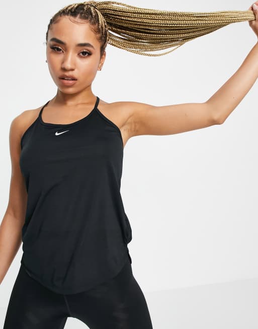 Monumento carta Seguid así Nike Training One Dri-FIT Elastika standard fit tank top in black | ASOS