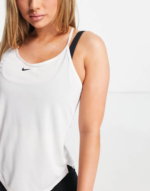 Nike Training One Dri-FIT Elastika standard fit tank top in lilac