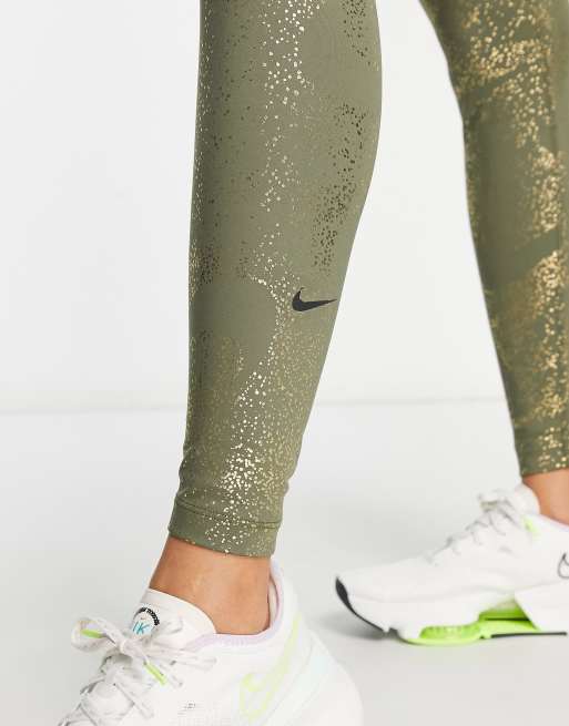 Nike gold metallic clearance leggings