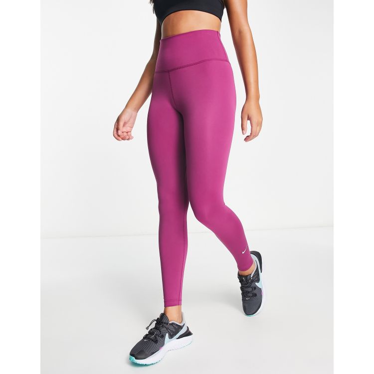 Nike Training One Dri FIT high rise sculpt leggings in pink ASOS